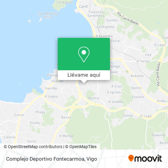 Mapa Complejo Deportivo Fontecarmoa