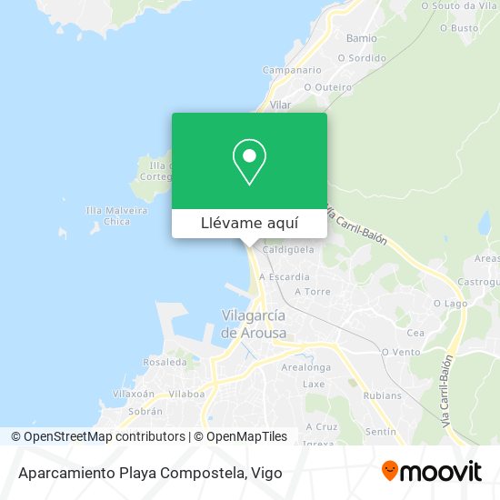 Cómo Aparcamiento Playa Compostela en Vilagarcía de Arousa en Autobús o Tren?