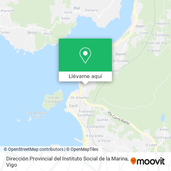 Mapa Dirección Provincial del Instituto Social de la Marina