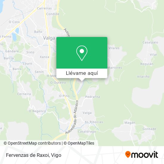 Mapa Fervenzas de Raxoi
