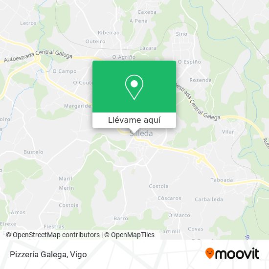Mapa Pizzería Galega