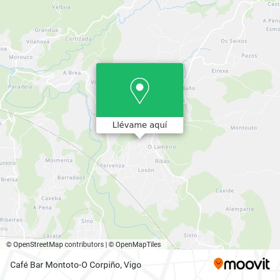 Mapa Café Bar Montoto-O Corpiño