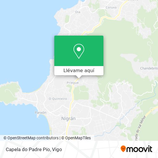 Mapa Capela do Padre Pío