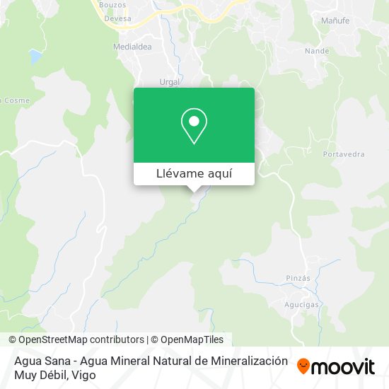Mapa Agua Sana - Agua Mineral Natural de Mineralización Muy Débil