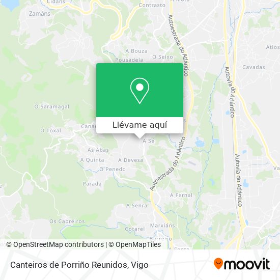Mapa Canteiros de Porriño Reunidos
