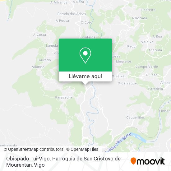 Mapa Obispado Tui-Vigo. Parroquia de San Cristovo de Mourentan