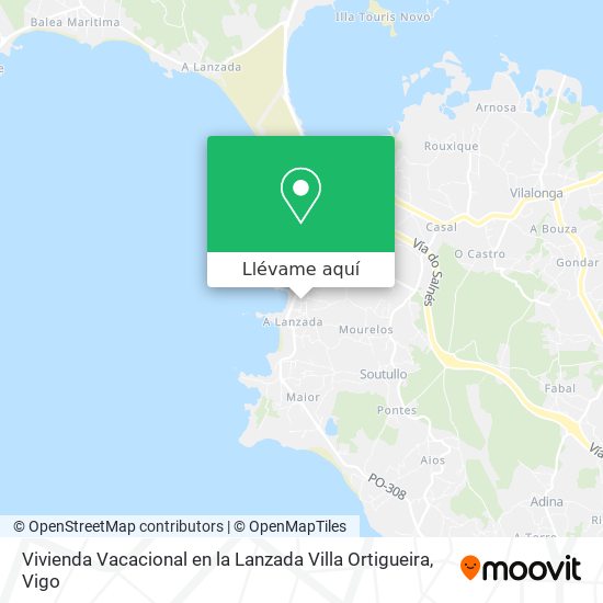 Mapa Vivienda Vacacional en la Lanzada Villa Ortigueira