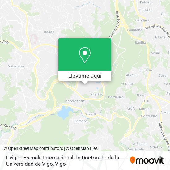 Mapa Uvigo - Escuela Internacional de Doctorado de la Universidad de Vigo