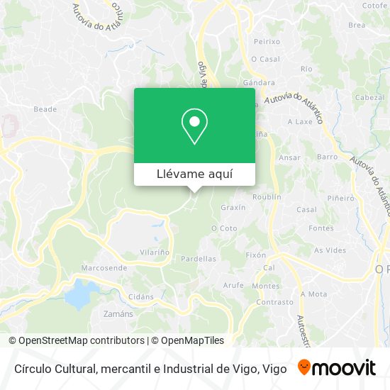 Mapa Círculo Cultural, mercantil e Industrial de Vigo