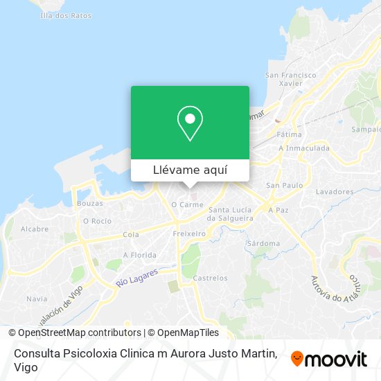 Mapa Consulta Psicoloxia Clinica m Aurora Justo Martin