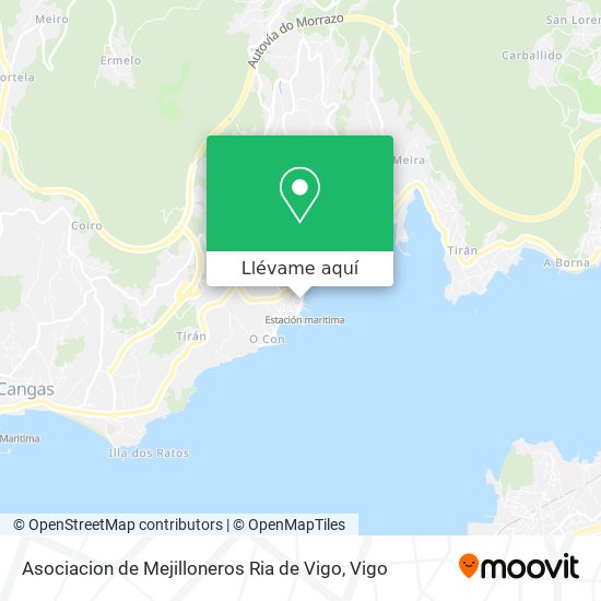 Mapa Asociacion de Mejilloneros Ria de Vigo