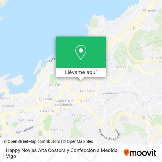 Mapa Happy Novias Alta Costura y Confección a Medida