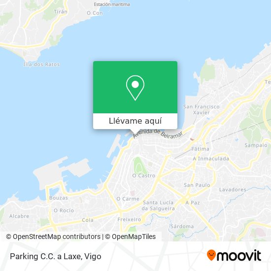 Mapa Parking C.C. a Laxe