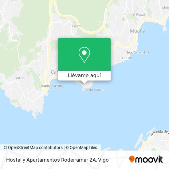 Mapa Hostal y Apartamentos Rodeiramar 2A