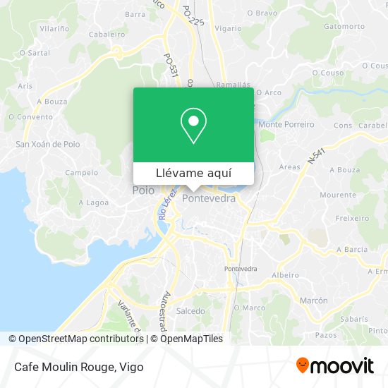 Mapa Cafe Moulin Rouge