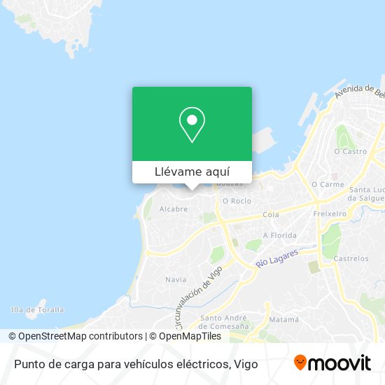 Mapa Punto de carga para vehículos eléctricos