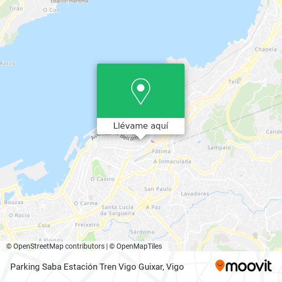 Mapa Parking Saba Estación Tren Vigo Guixar