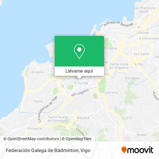 Mapa Federación Galega de Bádminton