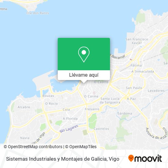 Mapa Sistemas Industriales y Montajes de Galicia