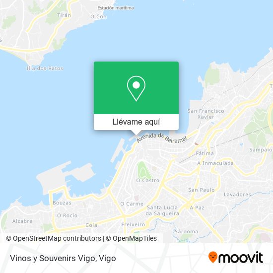 Mapa Vinos y Souvenirs Vigo
