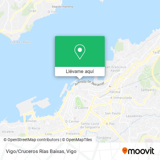 Mapa Vigo/Cruceros Rías Baixas