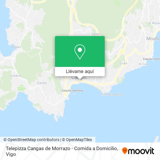 Mapa Telepizza Cangas de Morrazo - Comida a Domicilio