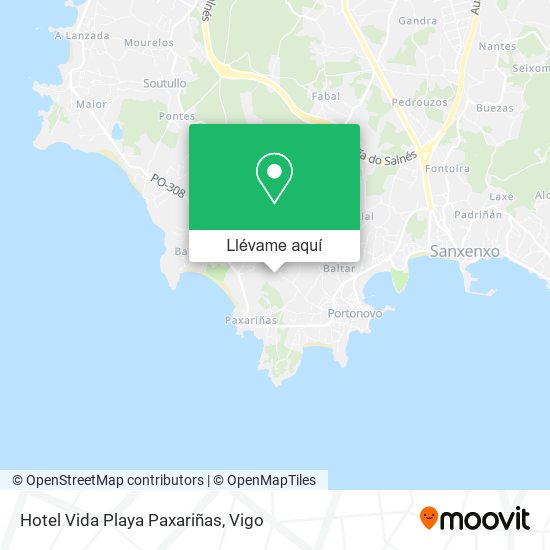 Mapa Hotel Vida Playa Paxariñas