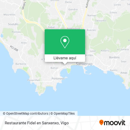 Mapa Restaurante Fidel en Sanxenxo