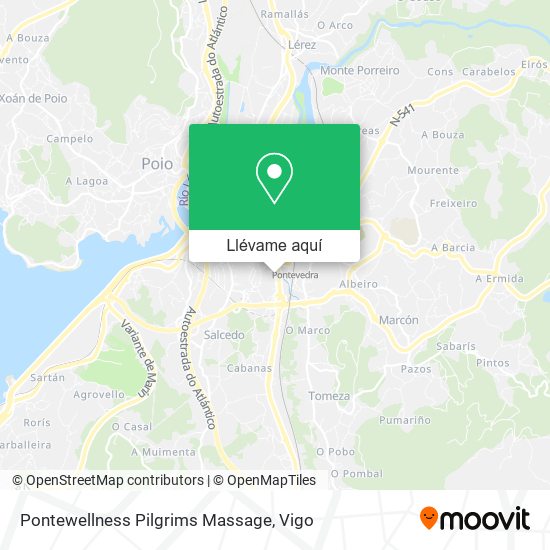 Mapa Pontewellness Pilgrims Massage