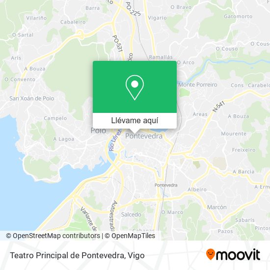 Mapa Teatro Principal de Pontevedra