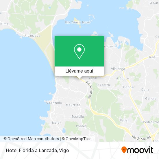 Mapa Hotel Florida a Lanzada
