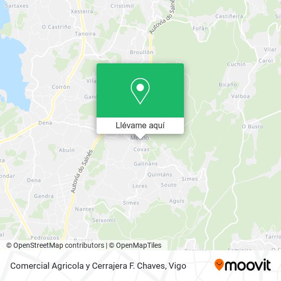 Mapa Comercial Agricola y Cerrajera F. Chaves