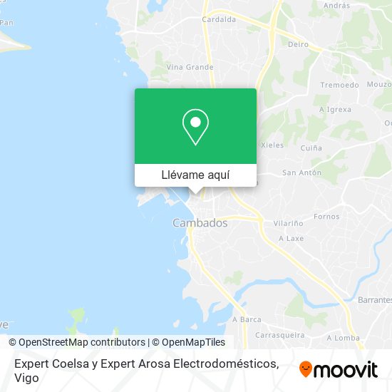 Mapa Expert Coelsa y Expert Arosa Electrodomésticos