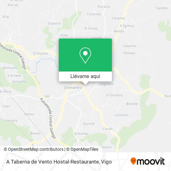 Mapa A Taberna de Vento Hostal-Restaurante