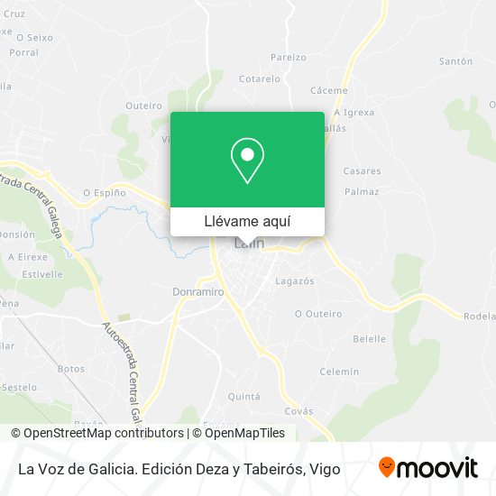 Mapa La Voz de Galicia. Edición Deza y Tabeirós
