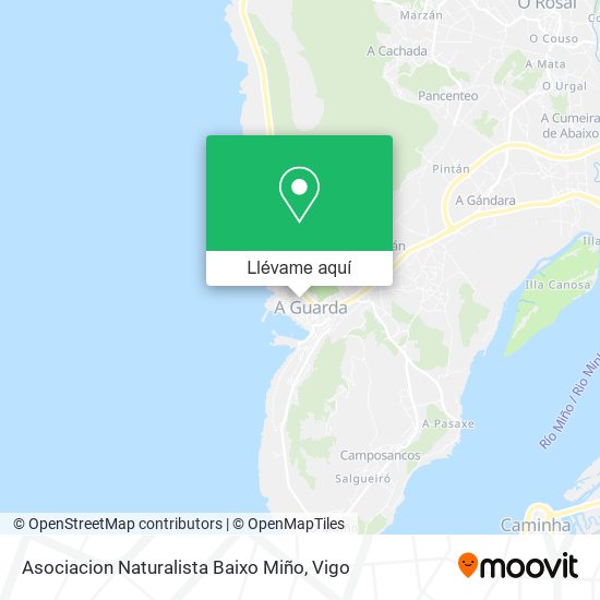 Mapa Asociacion Naturalista Baixo Miño