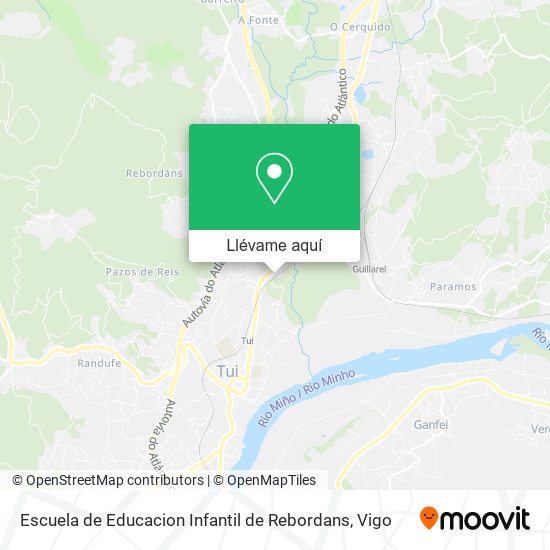 Mapa Escuela de Educacion Infantil de Rebordans