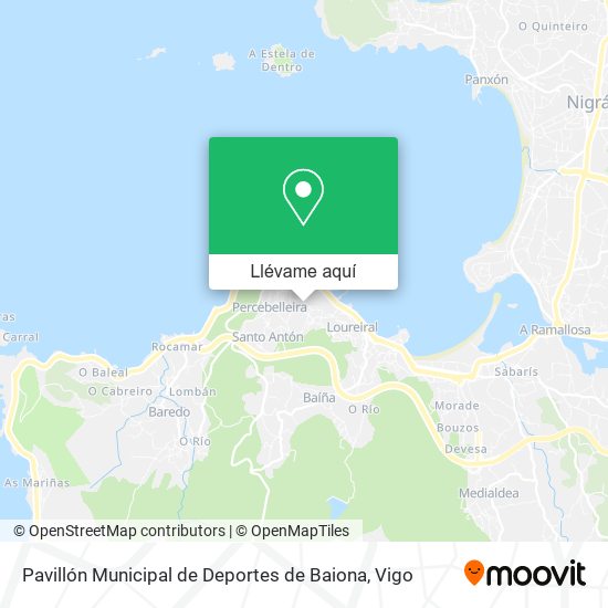 Mapa Pavillón Municipal de Deportes de Baiona