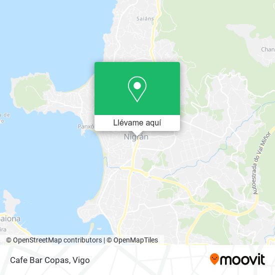 Mapa Cafe Bar Copas