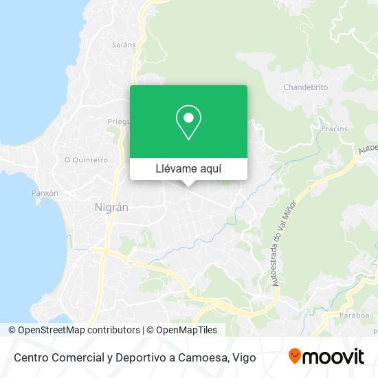 Mapa Centro Comercial y Deportivo a Camoesa