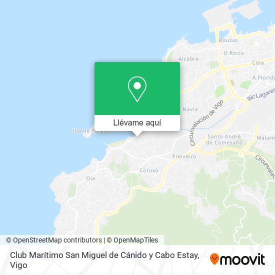 Mapa Club Marítimo San Miguel de Cánido y Cabo Estay