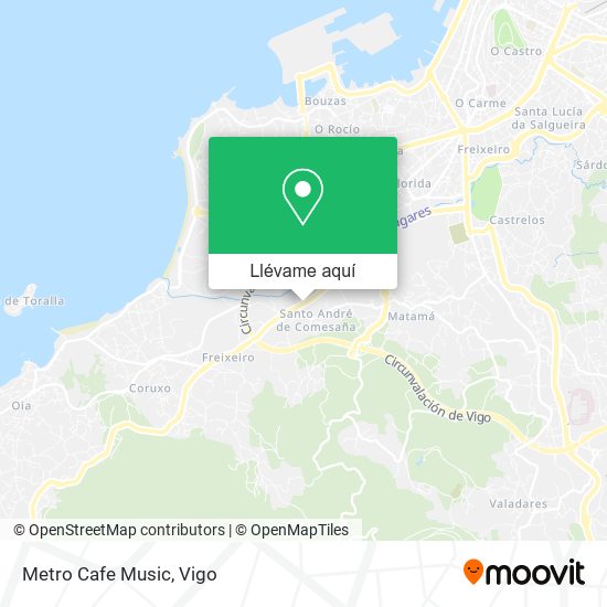 Mapa Metro Cafe Music