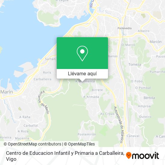 Mapa Centro de Educacion Infantil y Primaria a Carballeira