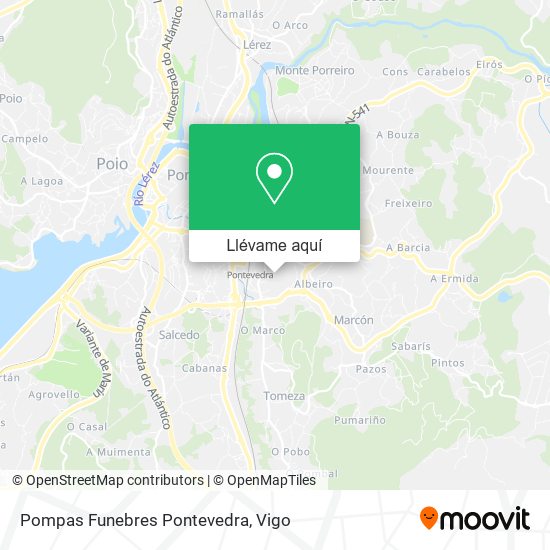 Mapa Pompas Funebres Pontevedra