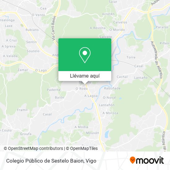 Mapa Colegio Público de Sestelo Baion