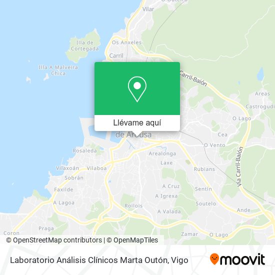 Mapa Laboratorio Análisis Clínicos Marta Outón