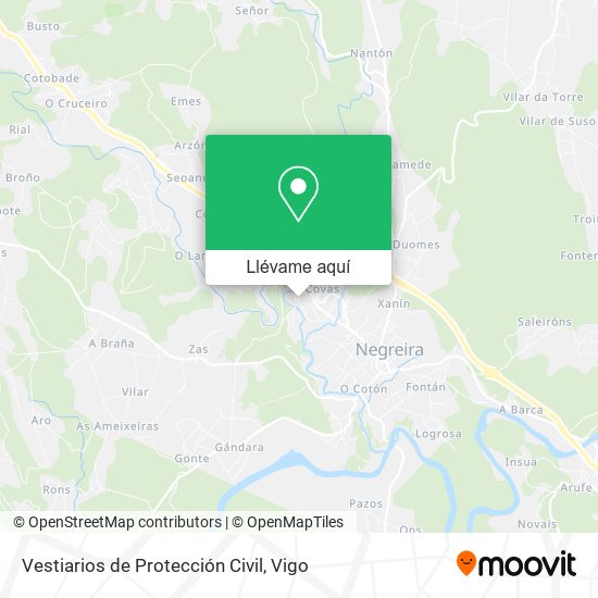 Mapa Vestiarios de Protección Civil