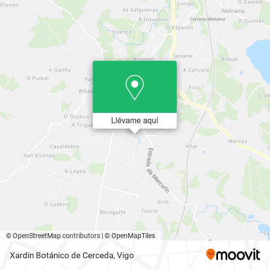 Mapa Xardín Botánico de Cerceda
