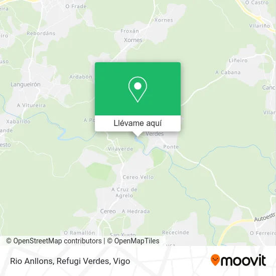 Mapa Rio Anllons, Refugi Verdes