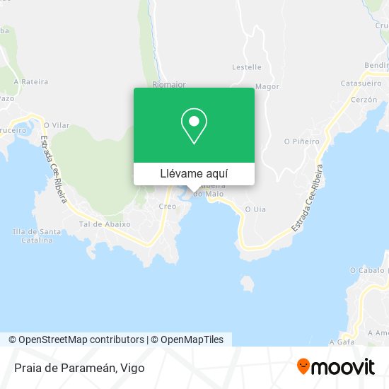 Mapa Praia de Parameán